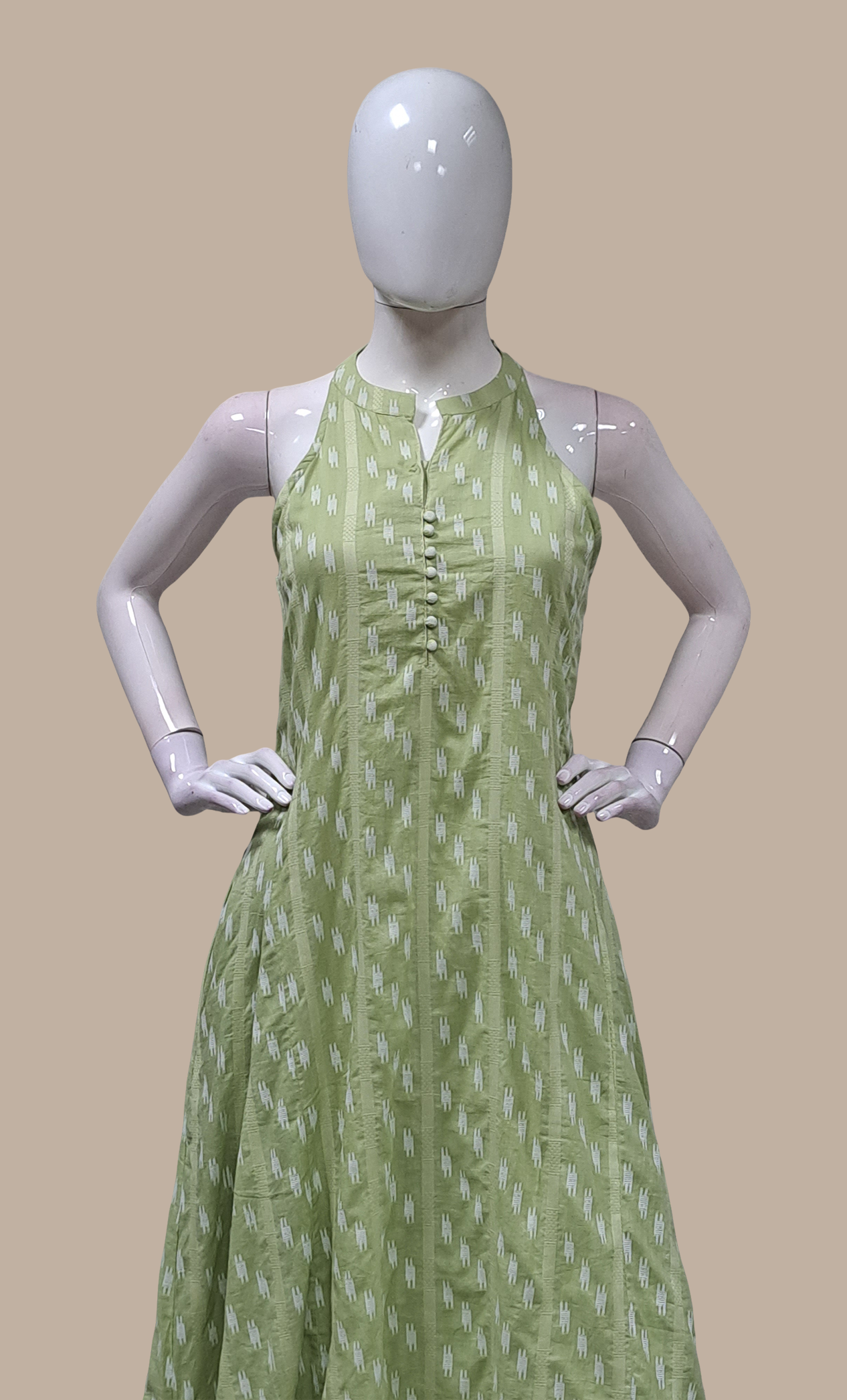 Mint Green Printed Kurti Dress