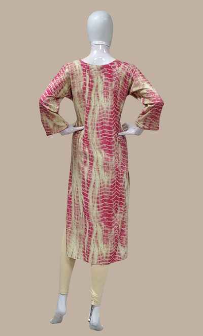 Deep Pink Printed Kurti Top