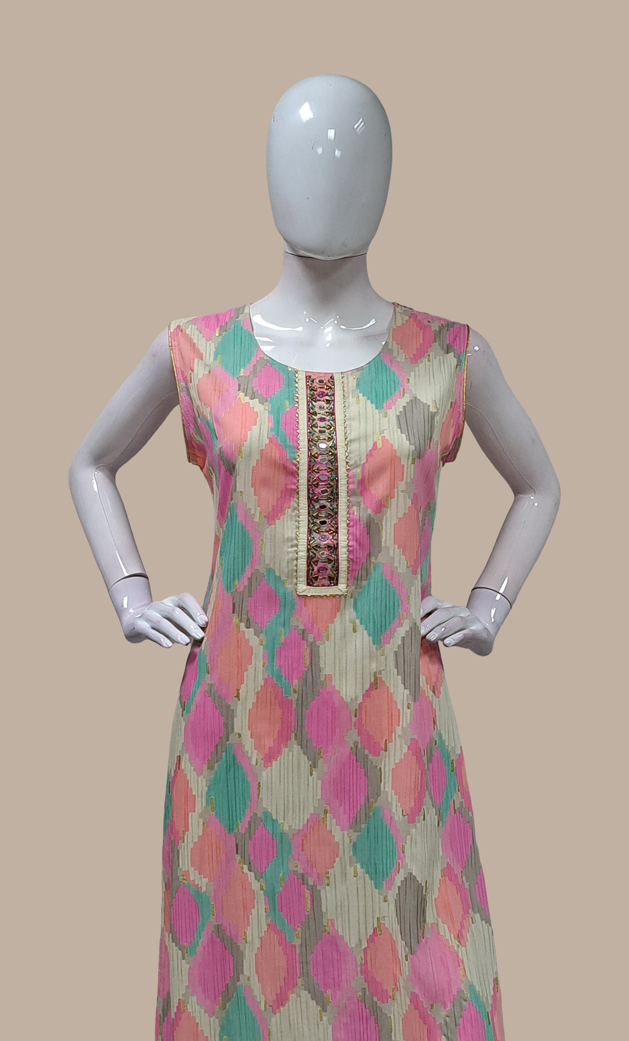 Candy Pink Printed Kurti Top