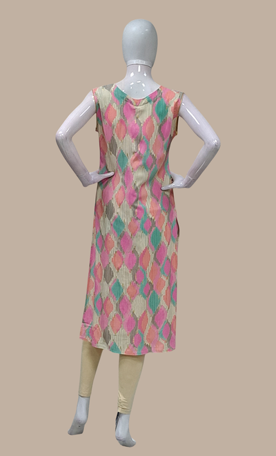 Candy Pink Printed Kurti Top