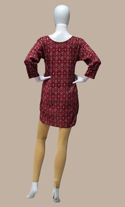 Deep Magenta Printed Kurti Top