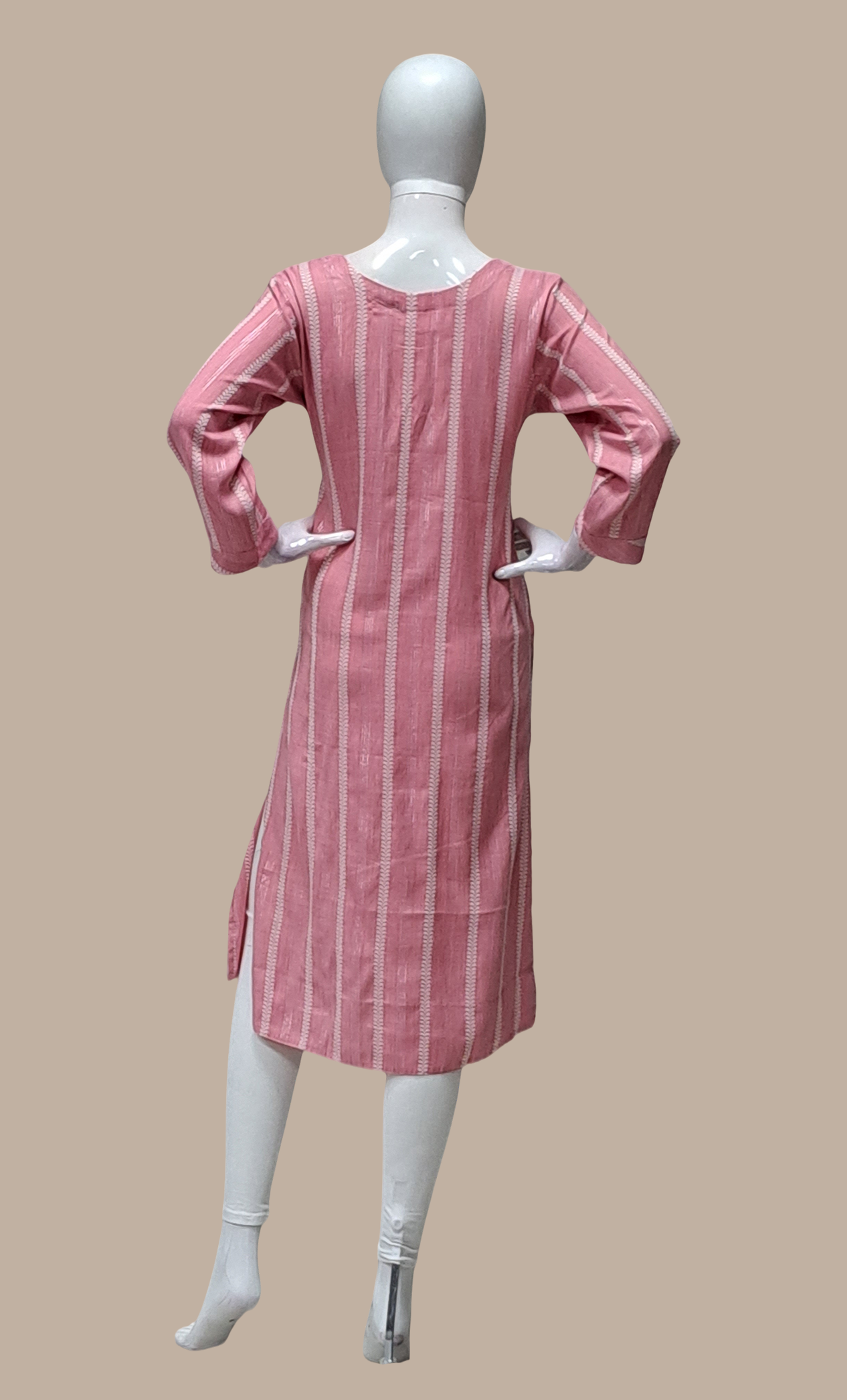 Deep Mink Embroidered Kurti Top