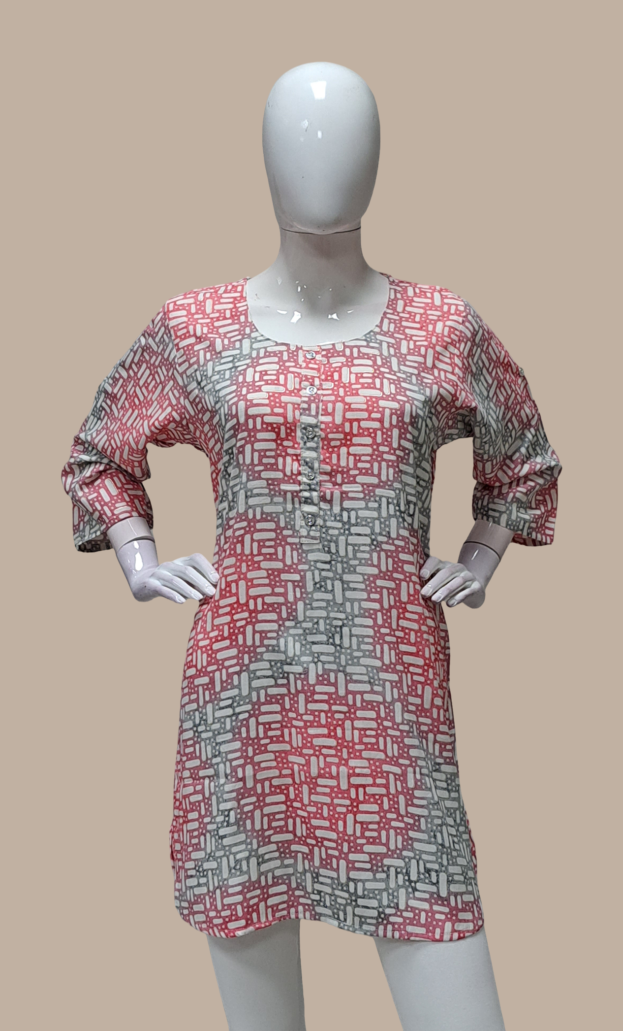 Coral Printed Kurti Top