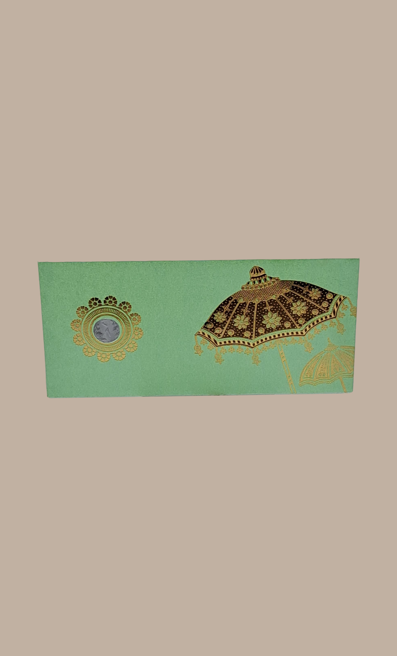 Mint Green Printed Envelope