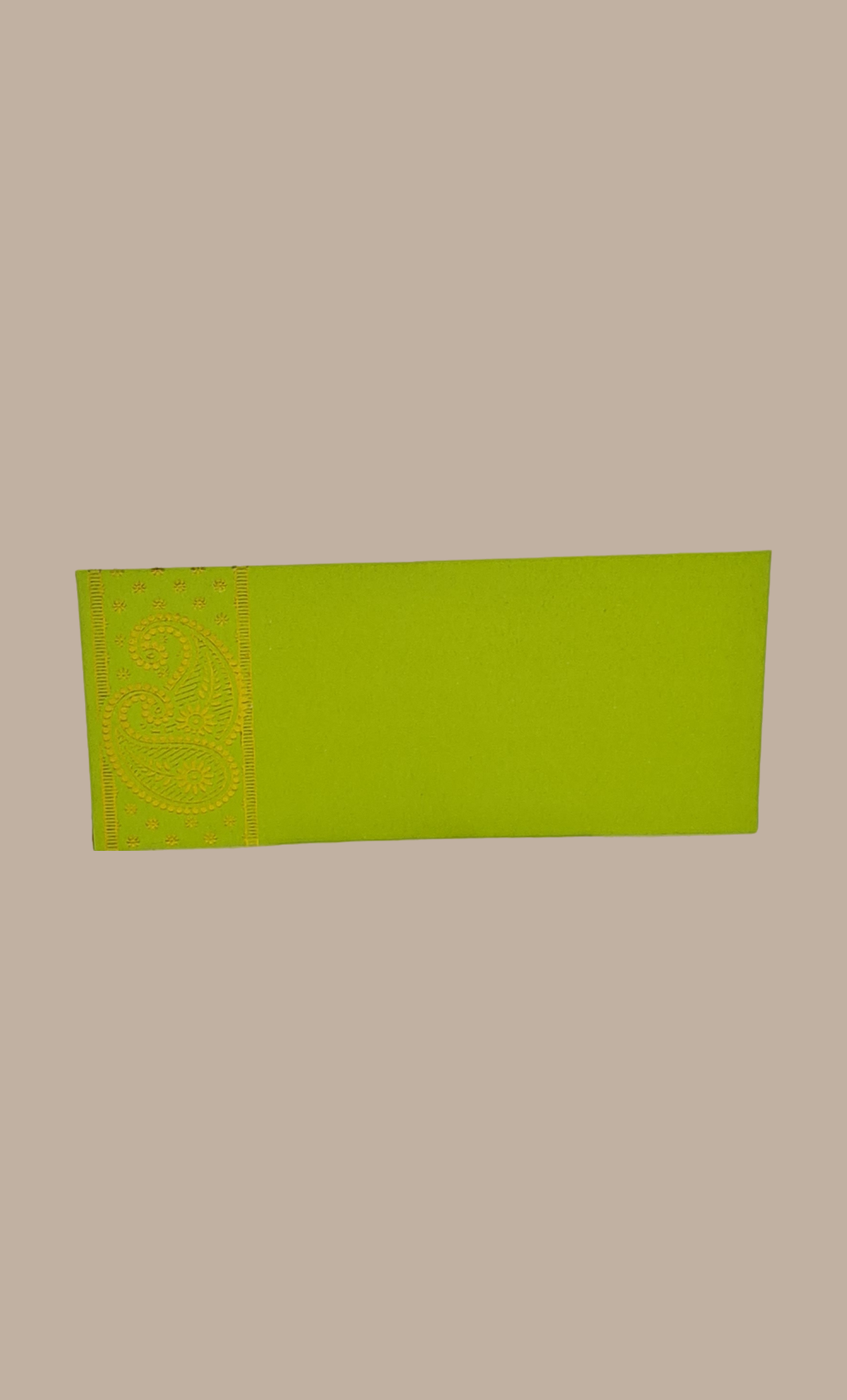 Lime Green Printed Envelope