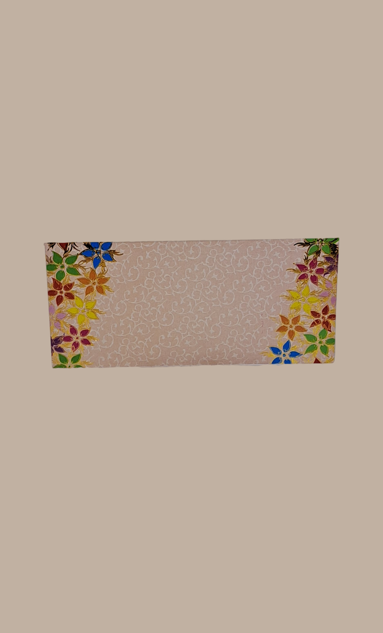 Pastel Peach Printed Envelope