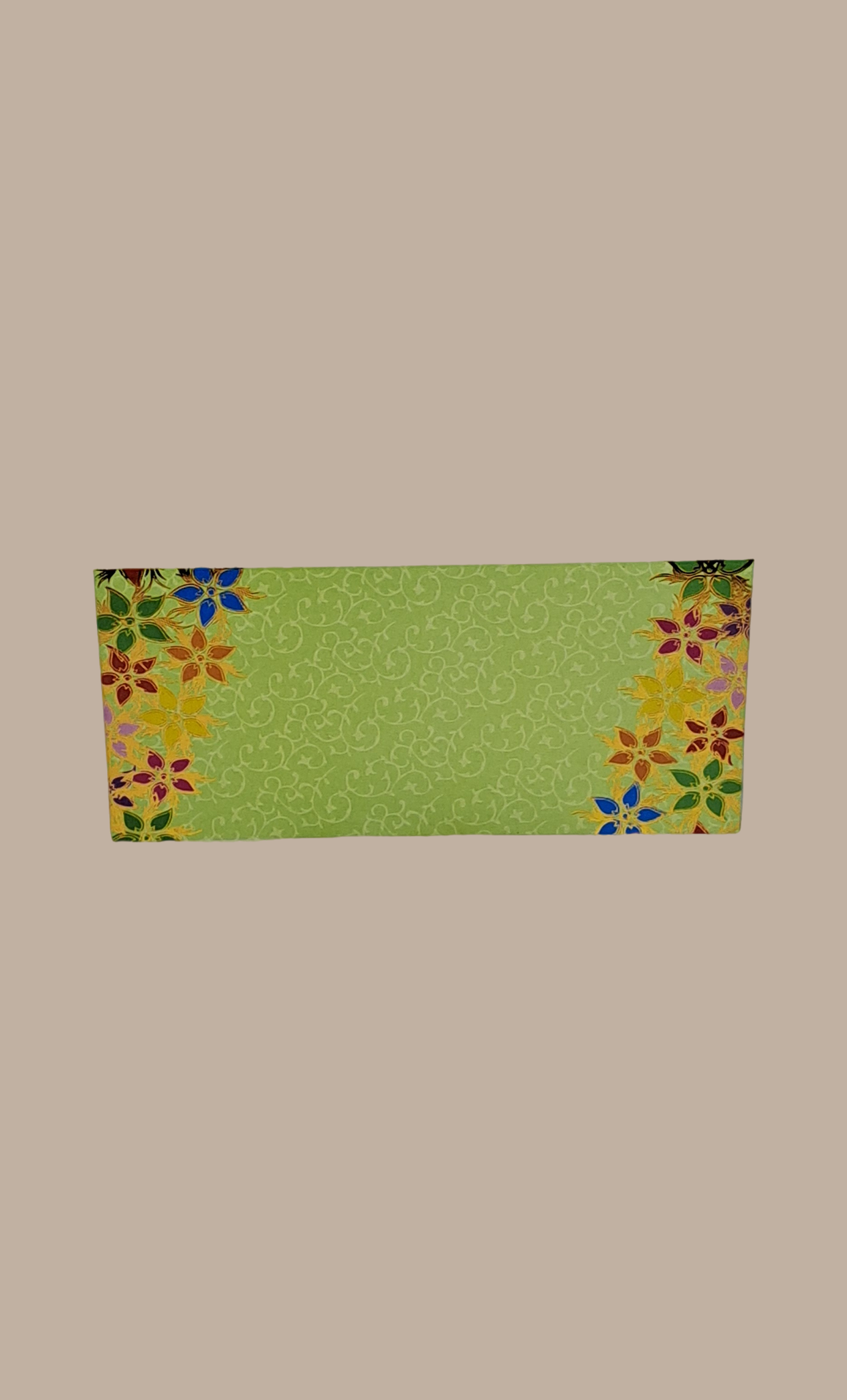 Lime Green Printed Envelope