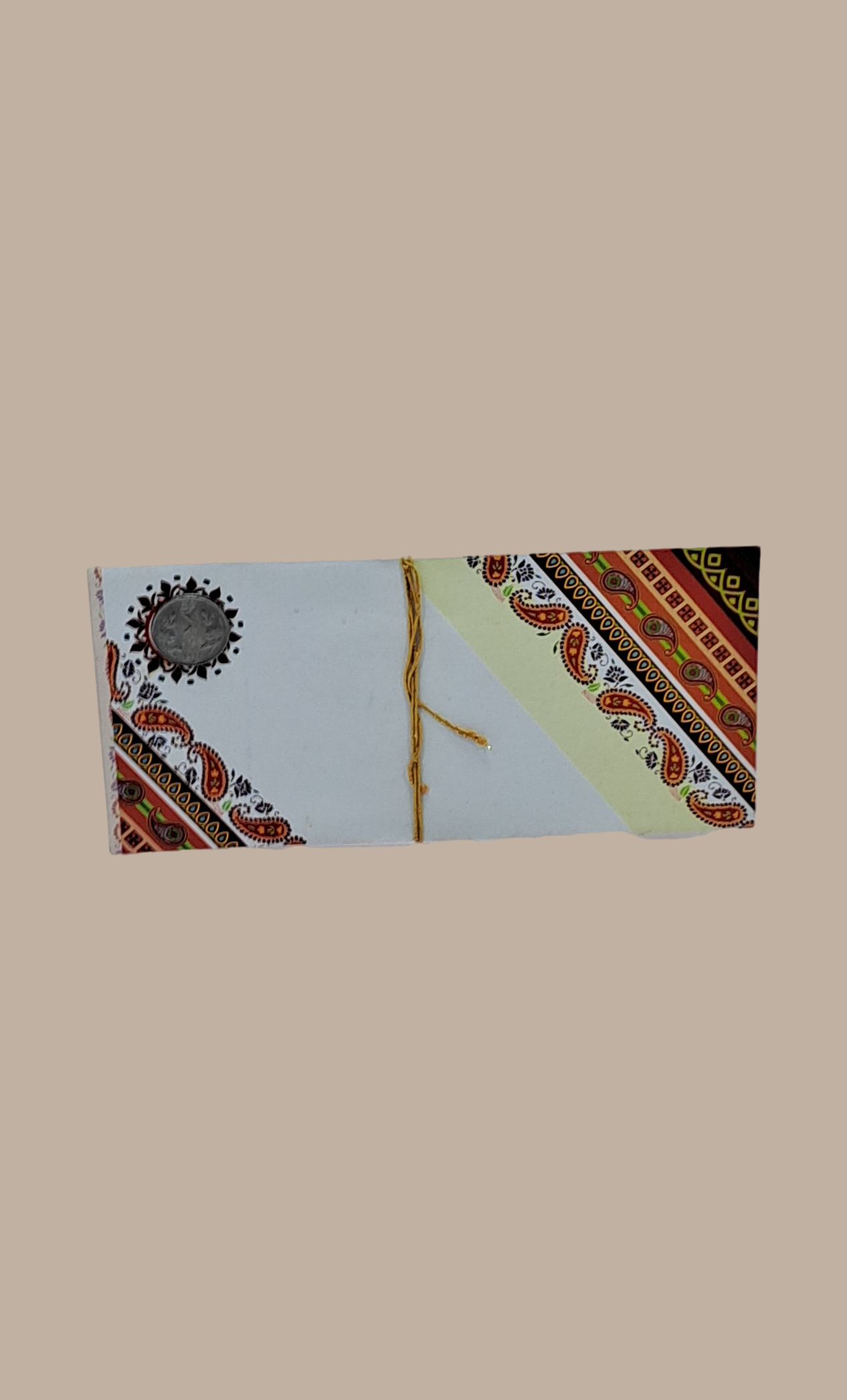 Off White Printed Envelope