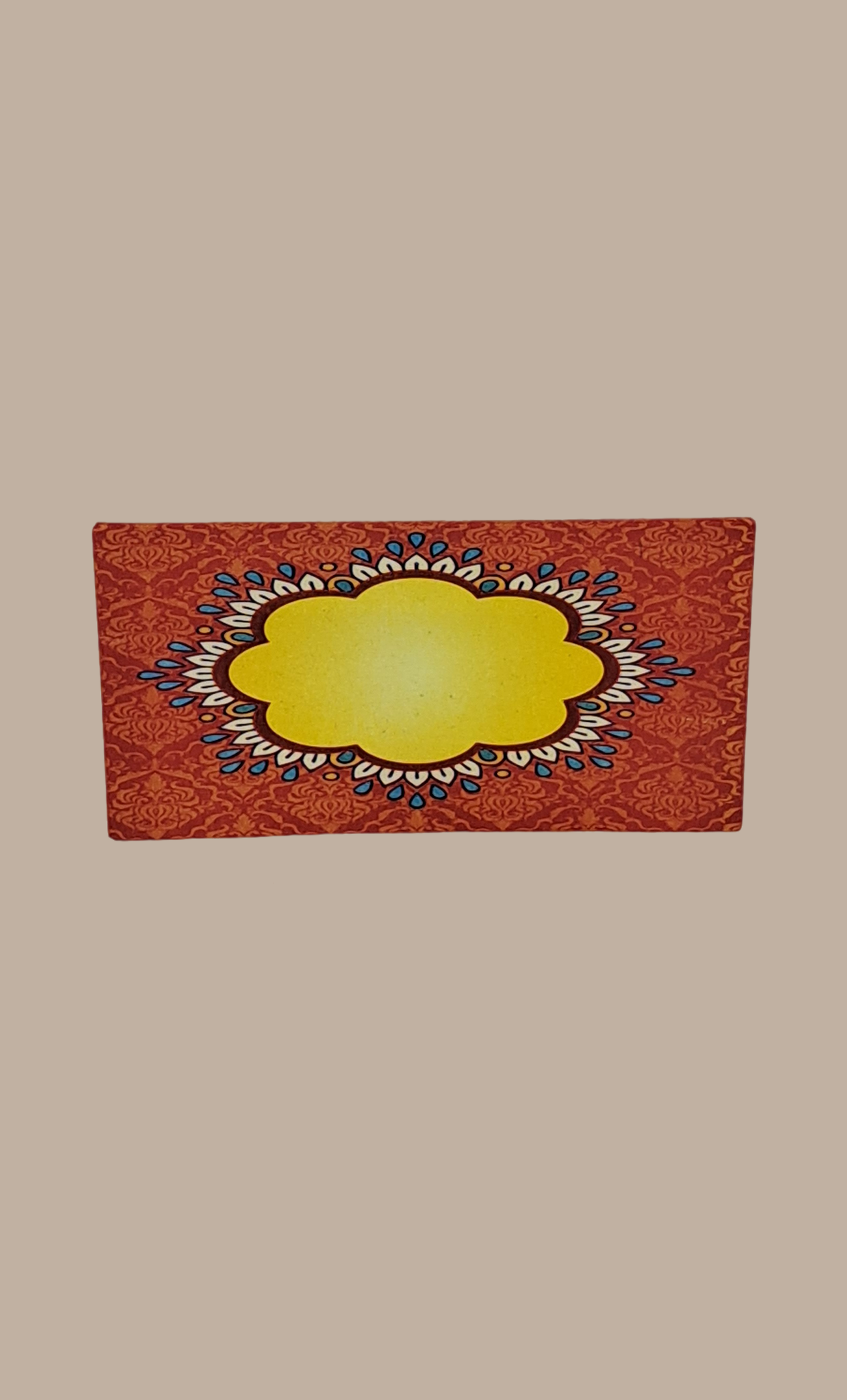 Deep Coral Printed Envelope