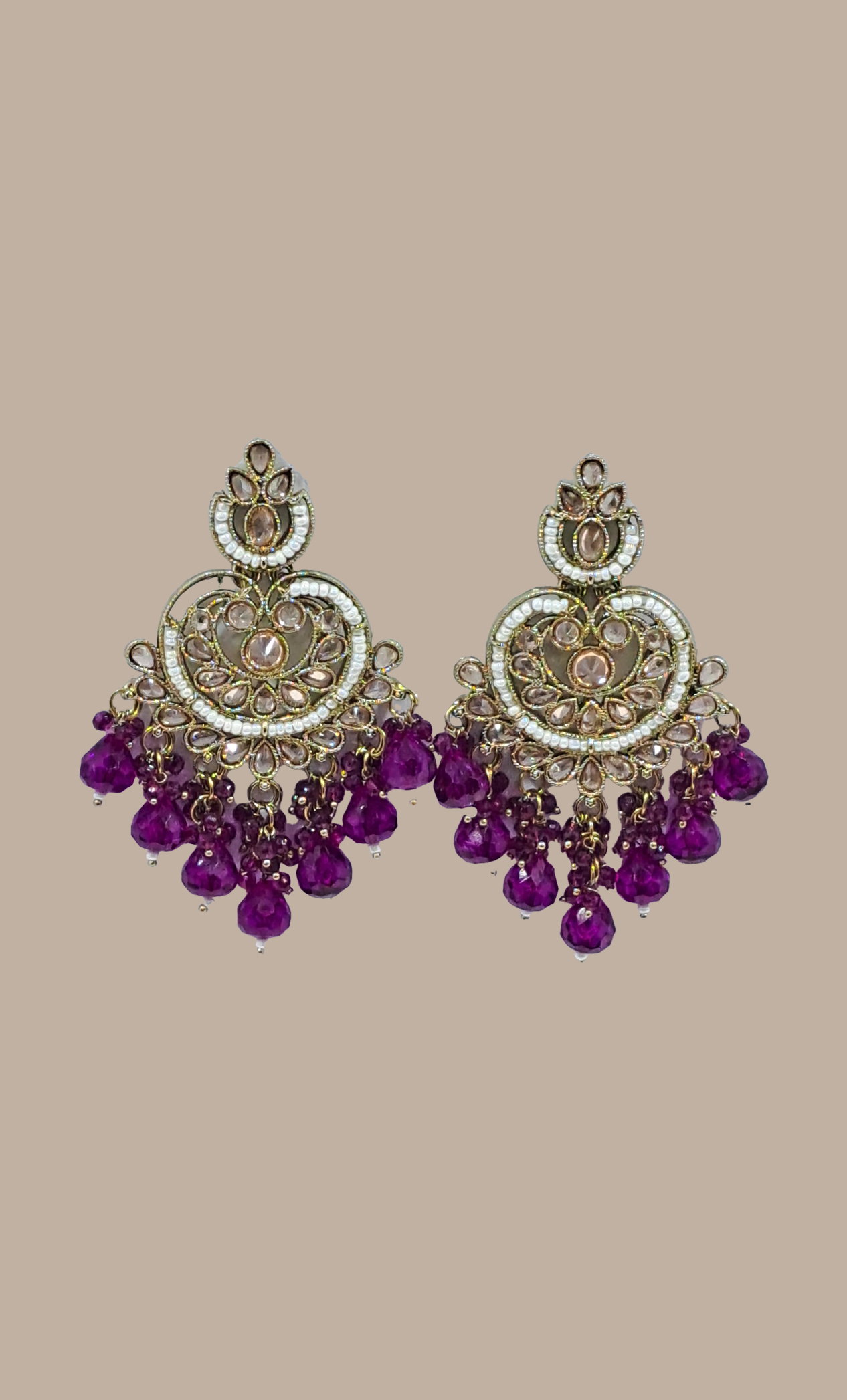 Purple Drop Earrings