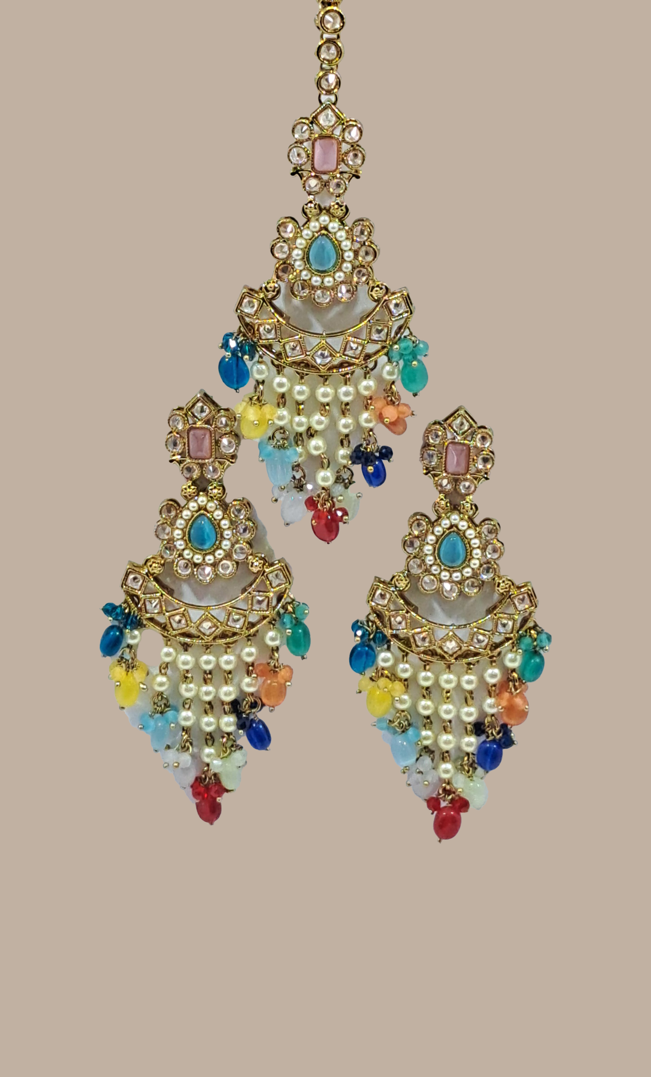 Multi-Colour Earring & Sirbandi