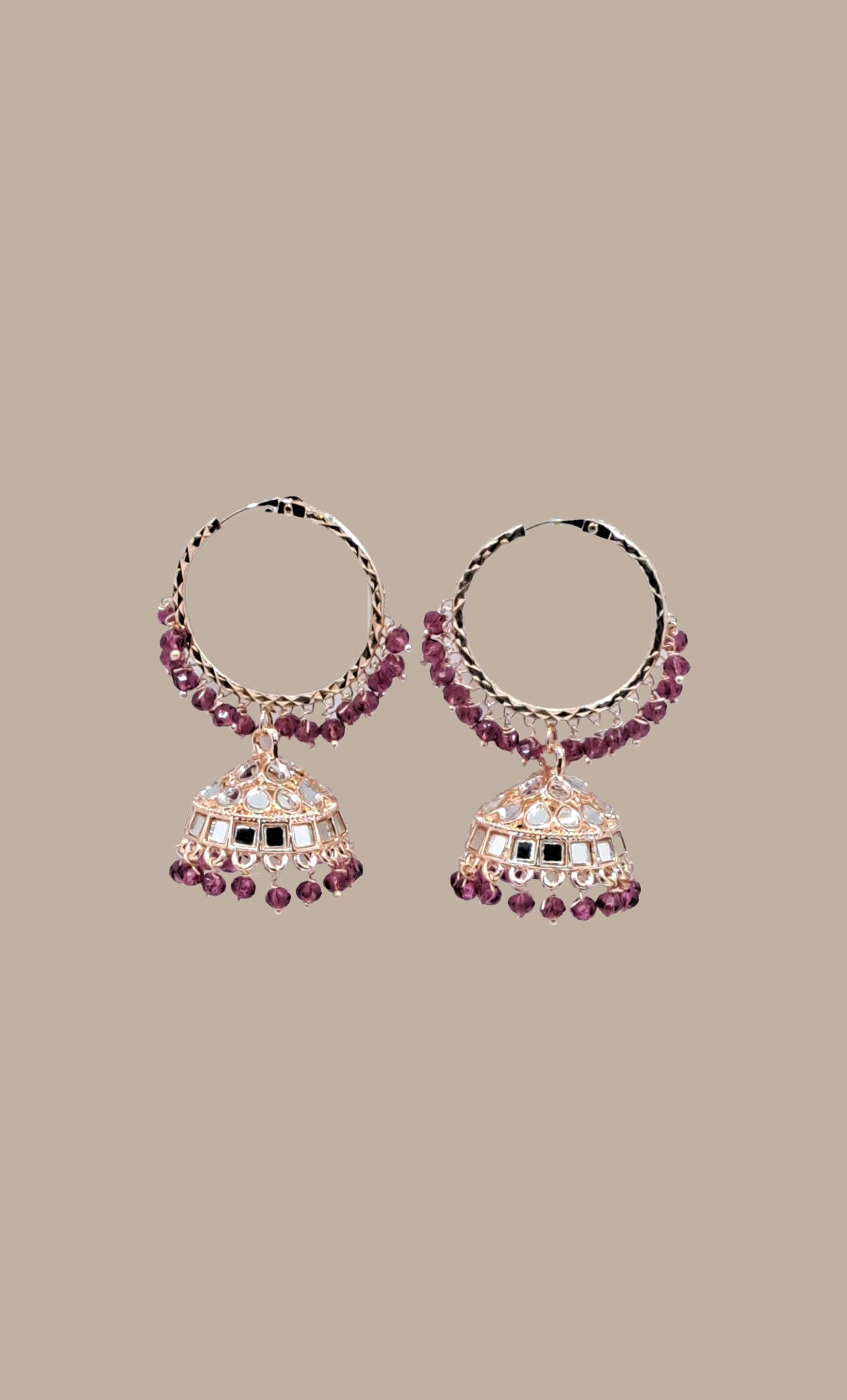 Grape Hoop Jumki Earrings