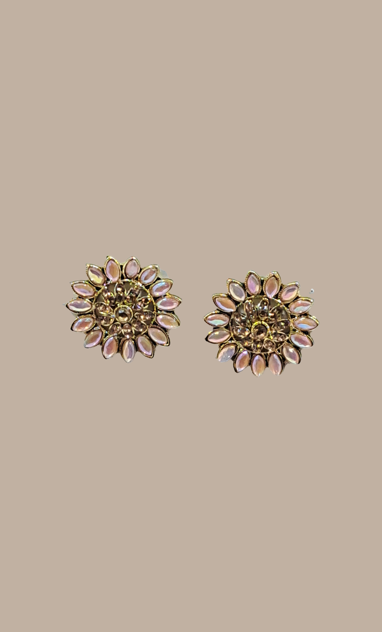 Light Peach Stud Earrings