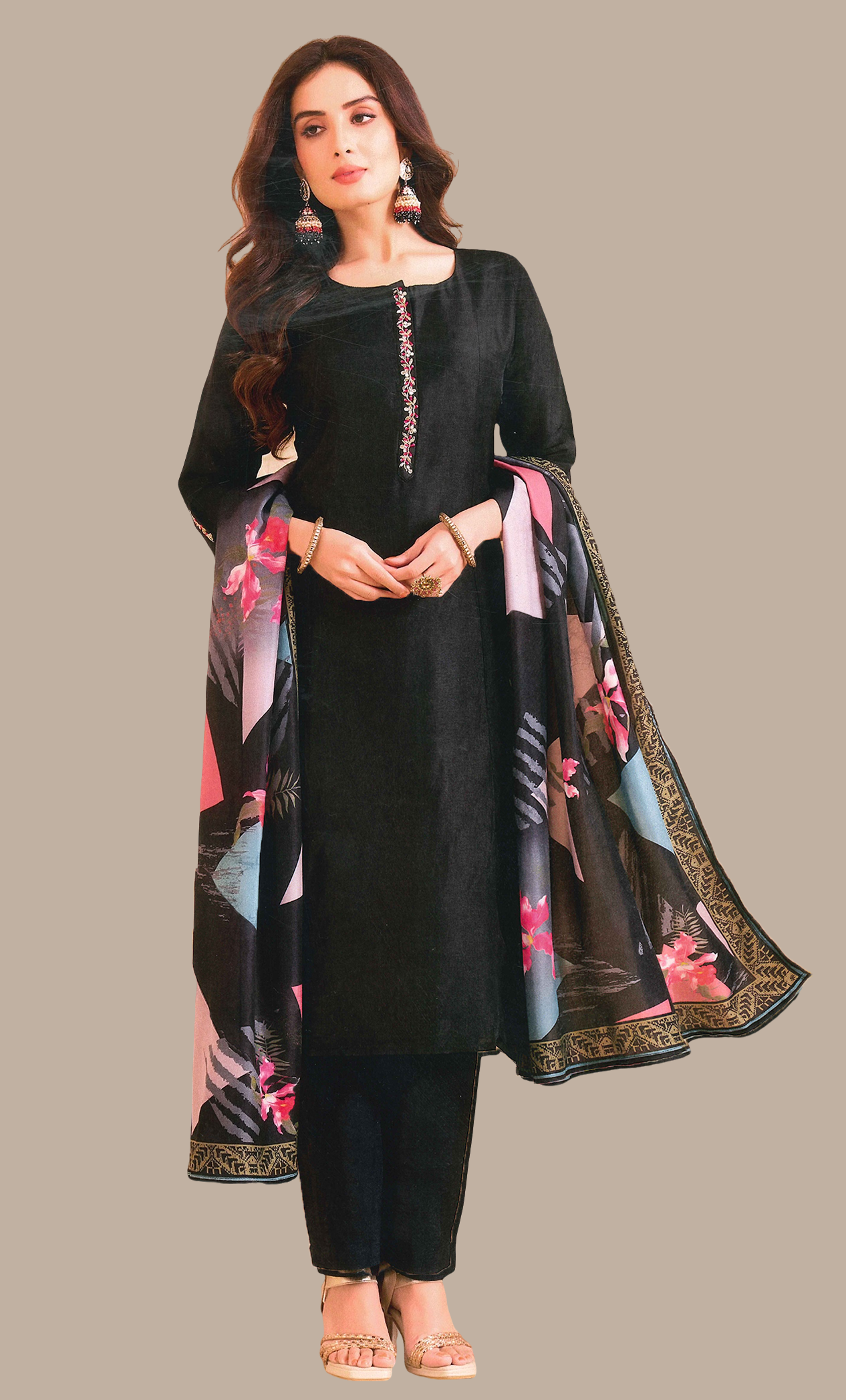 Black Embroidered Punjabi