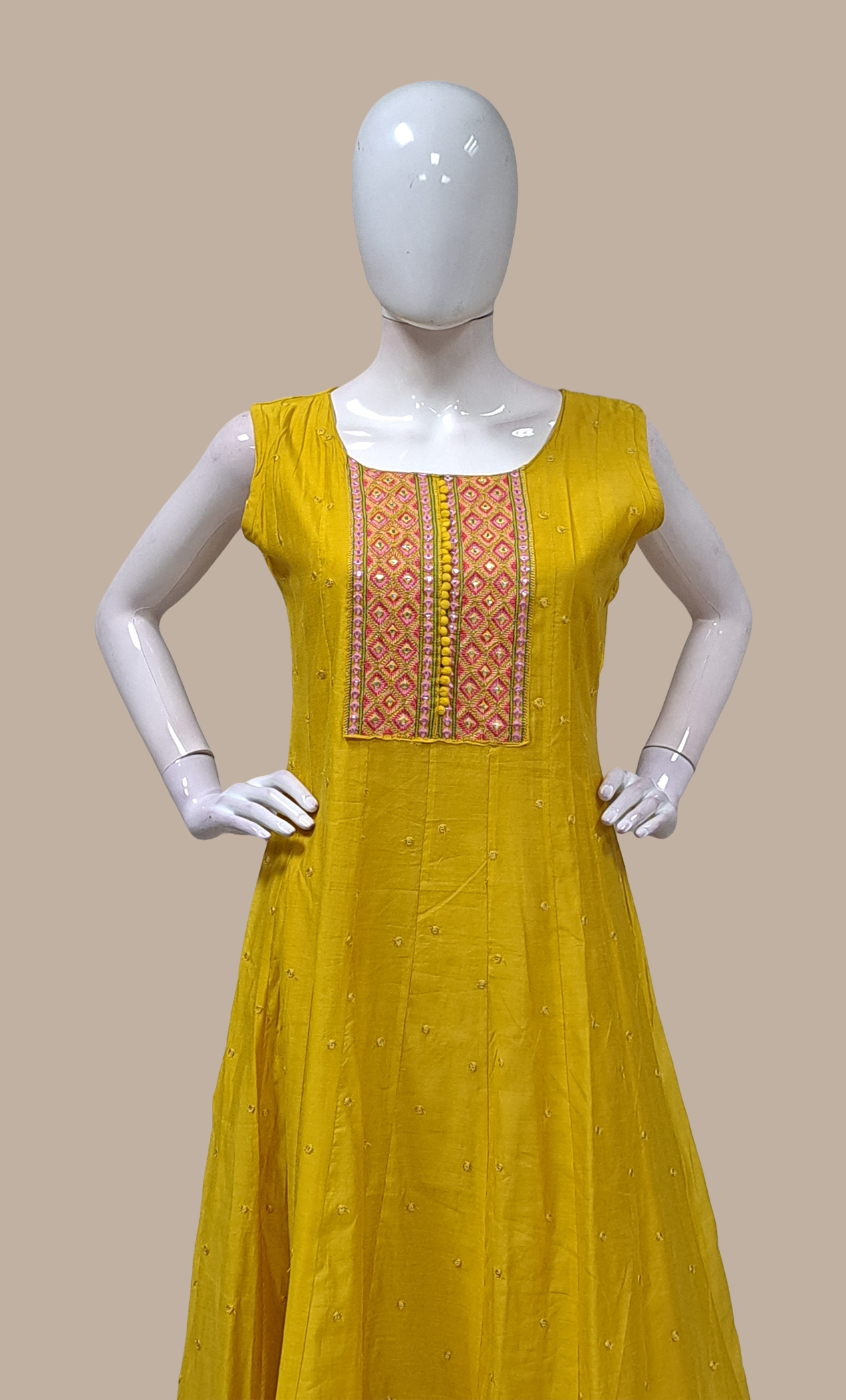 Deep Mustard Embroidered Punjabi