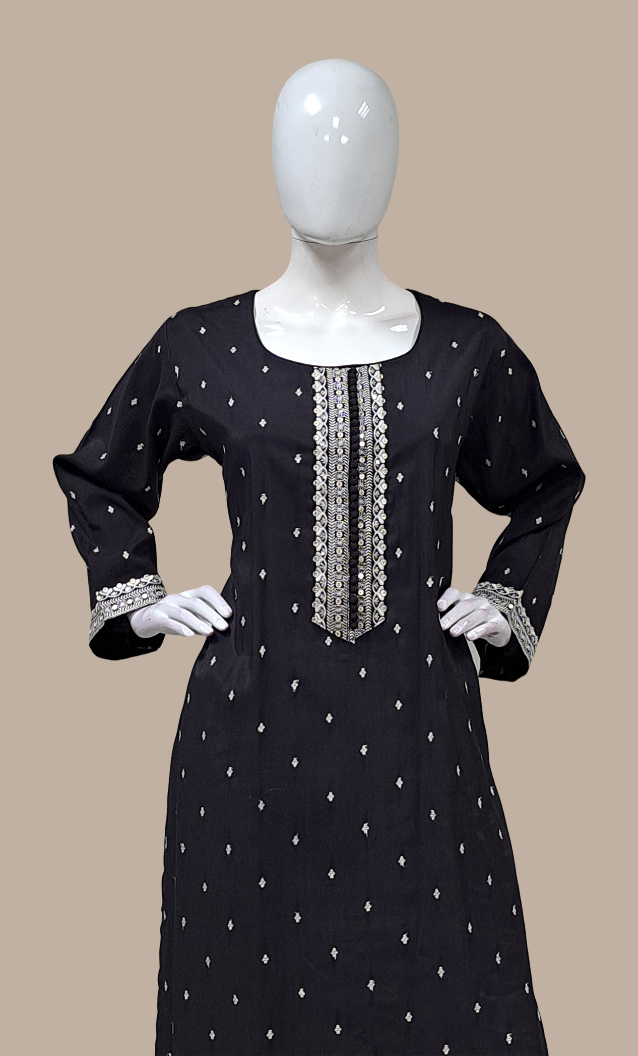 Black Embroidered Punjabi