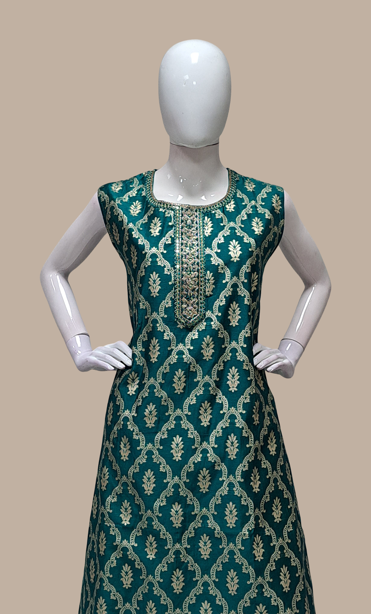 Emerald Green Embroidered Punjabi