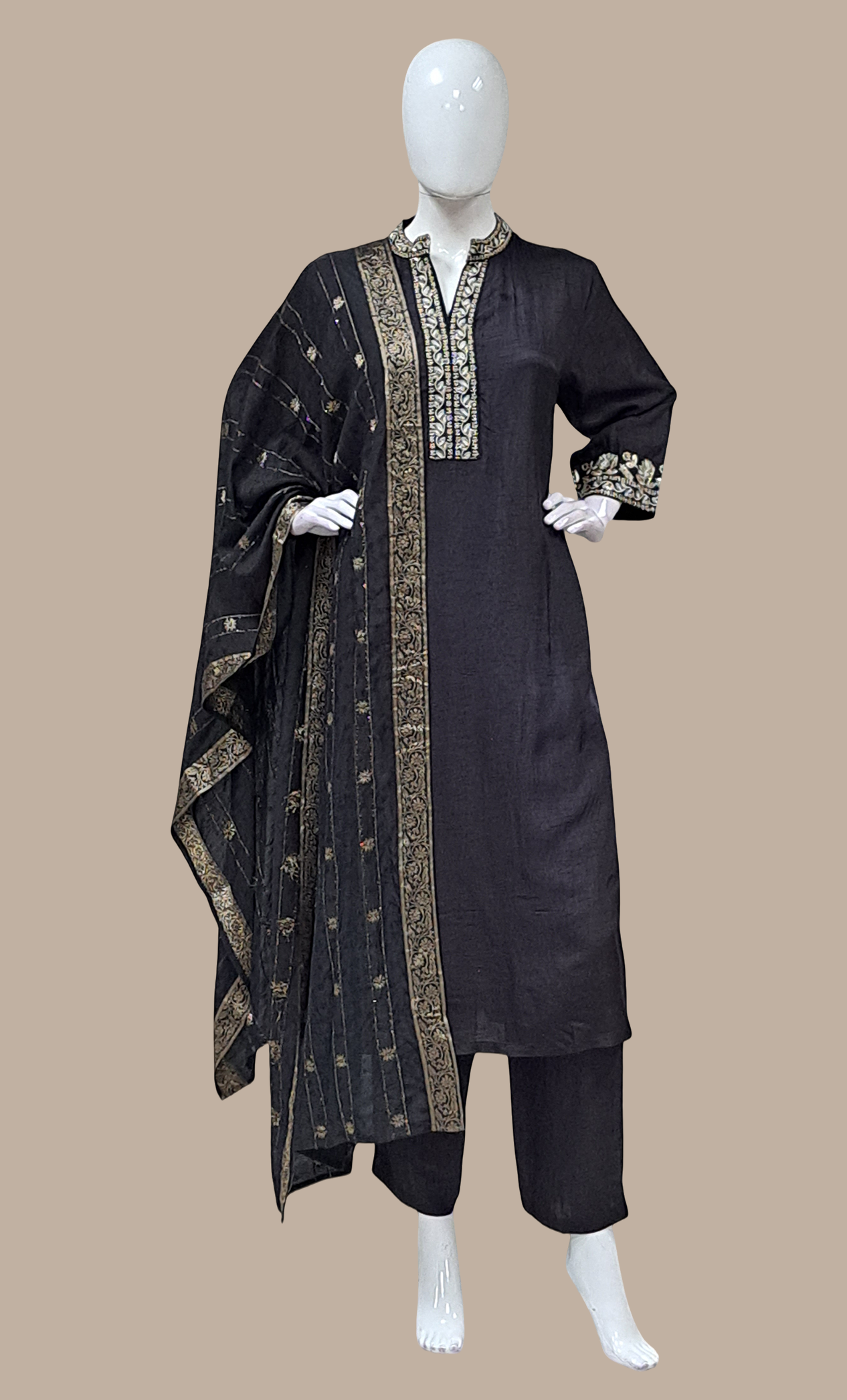 Black Embroidered Punjabi