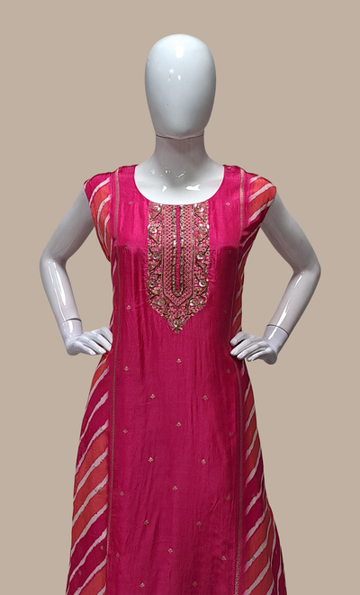 Deep Cerise Embroidered Punjabi