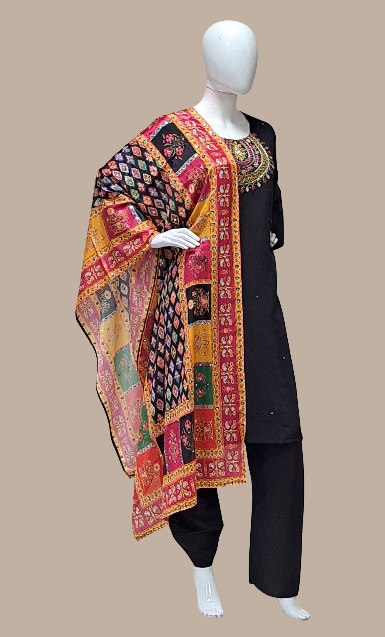 Black Embroidered Punjabi