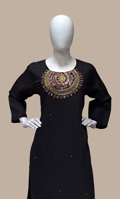 Black Embroidered Punjabi