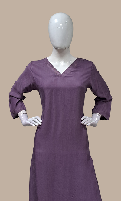 Deep Lilac Kurti Top & Pants