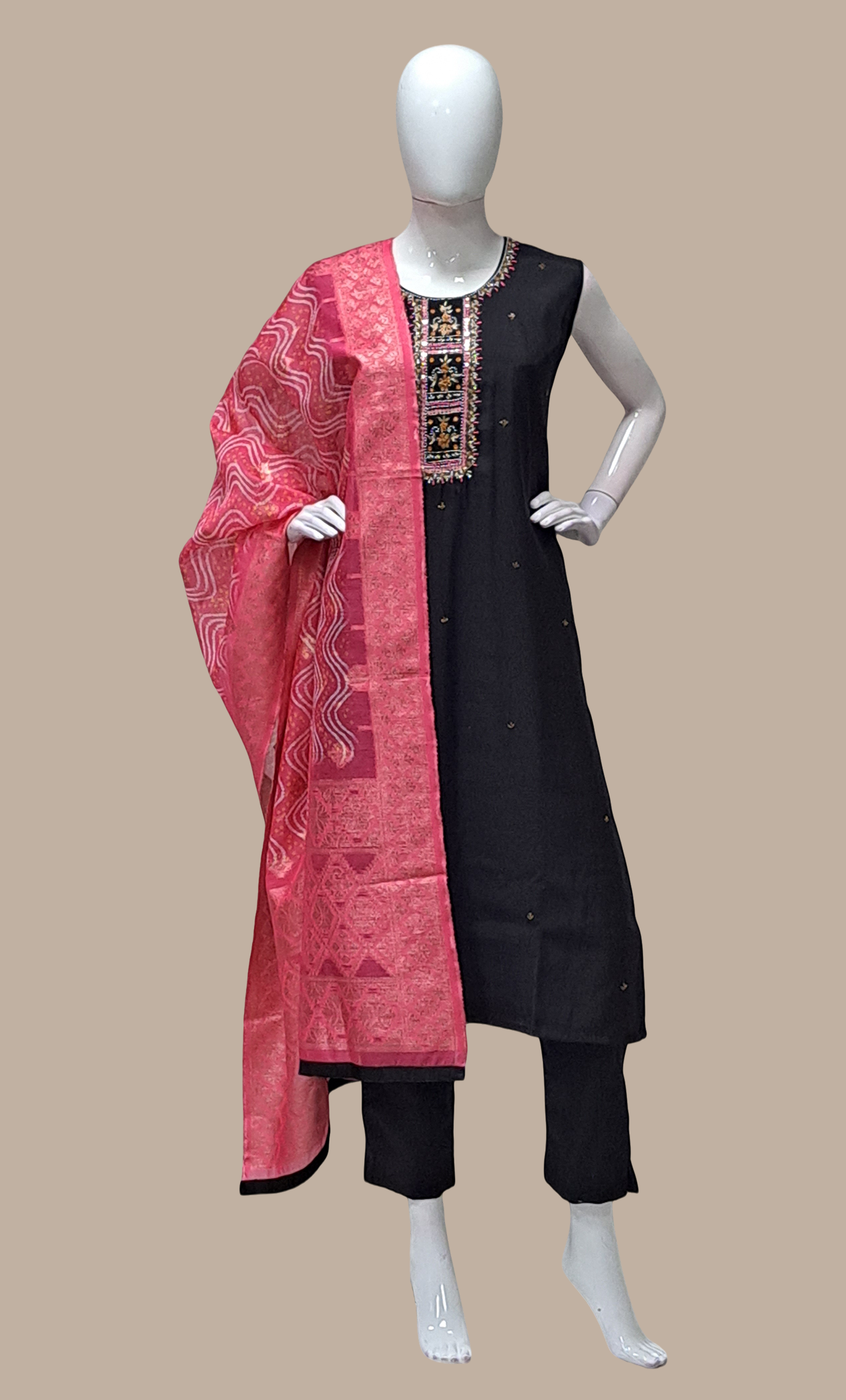 Black Embroidered Punjabi