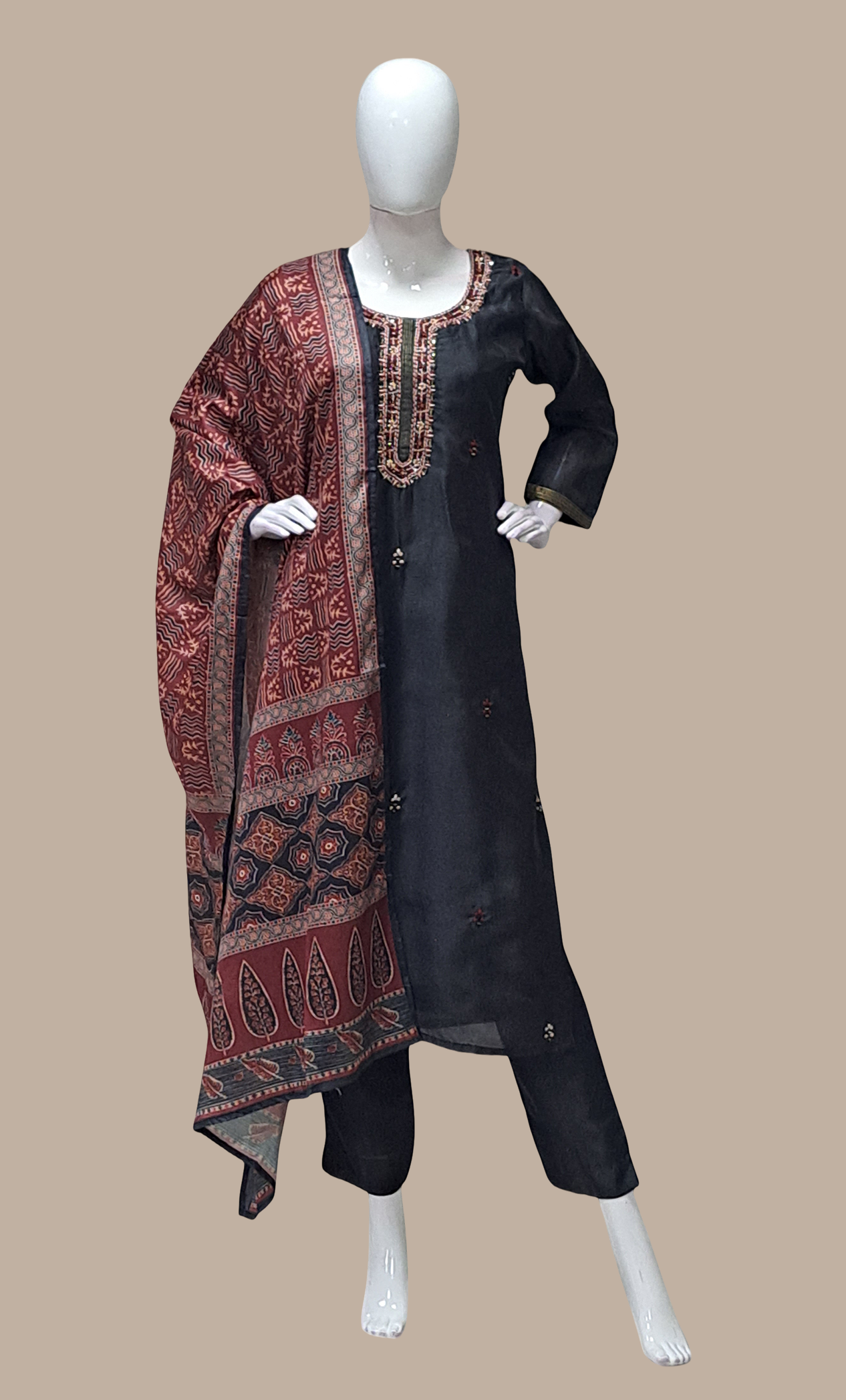 Black Embroidered Punjabi