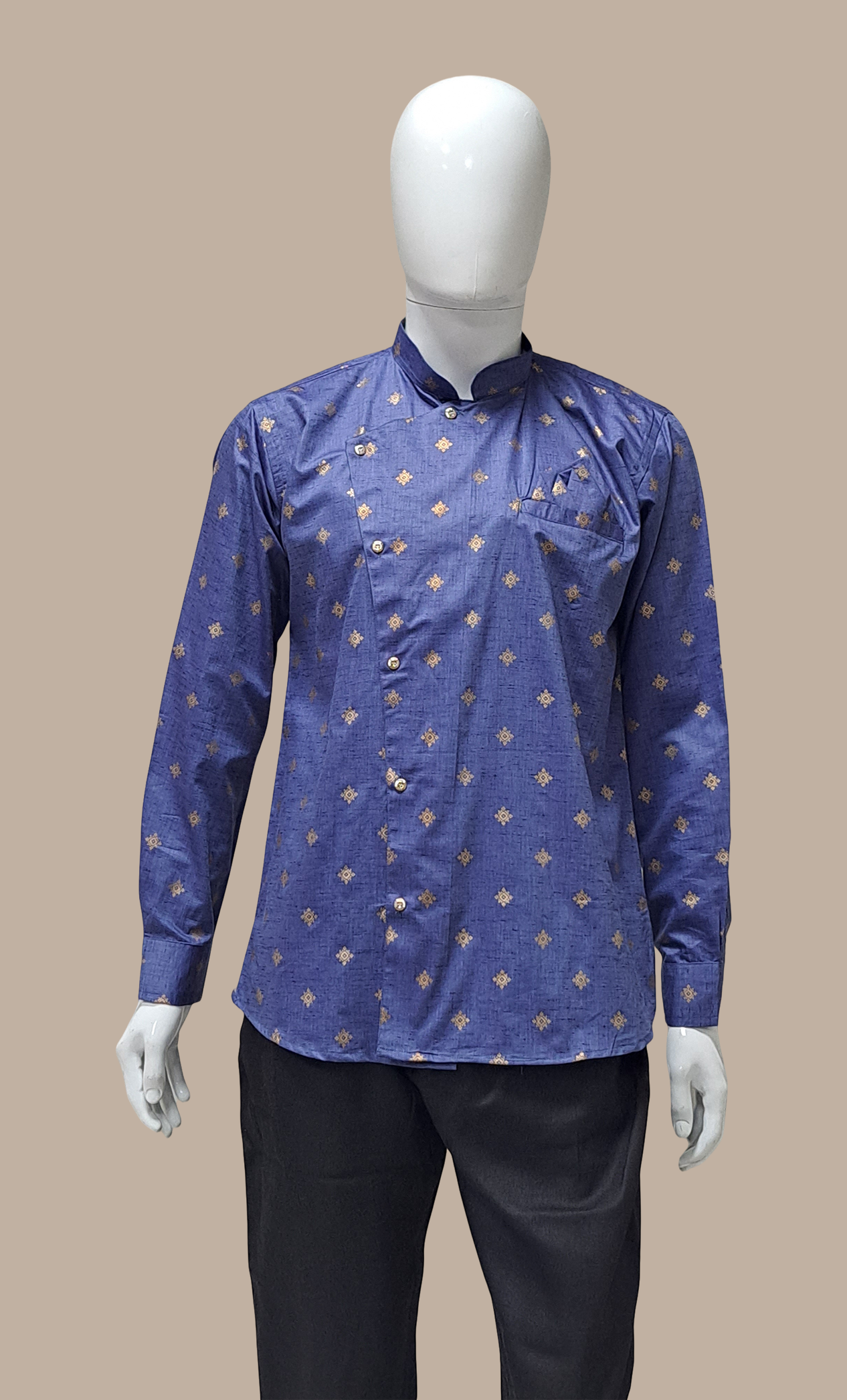 Deep Blue Printed Kurta Top