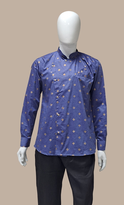 Deep Blue Printed Kurta Top