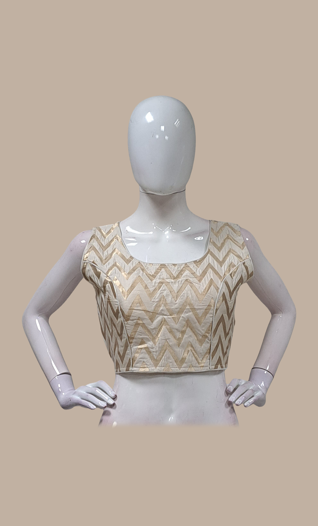 Light Biscuit Woven Blouse