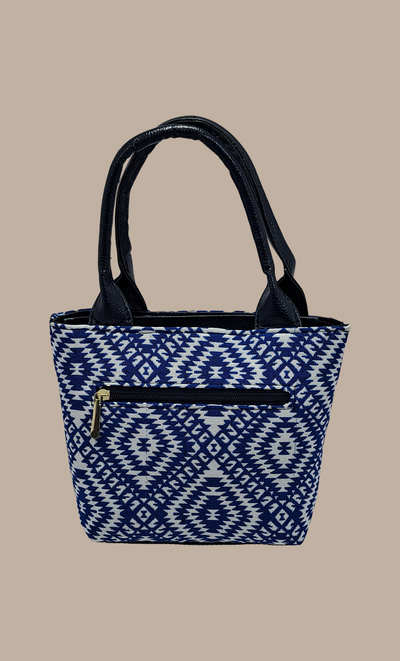 Deep Blue Woven Handbag