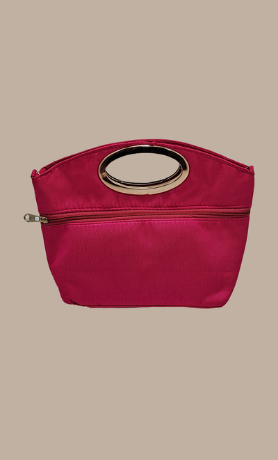 Cerise Embroidered Handbag