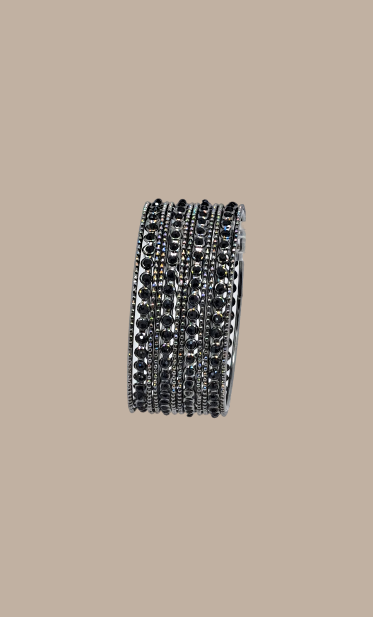 Black Stonework Bangles