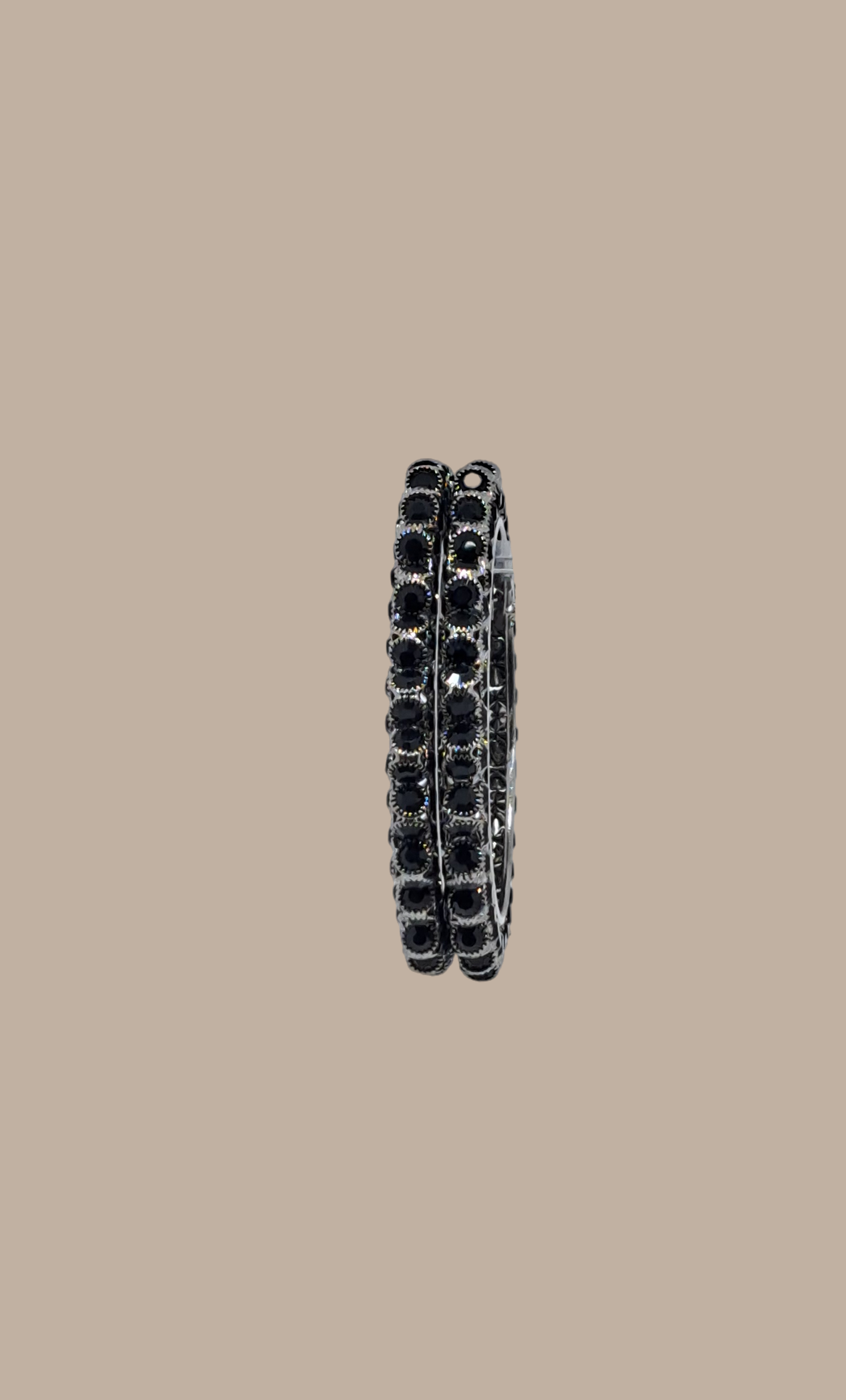 Black Stonework Bangles