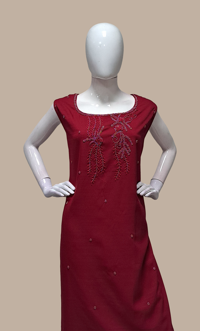 Deep Maroon Embroidered Punjabi