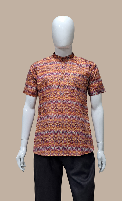 Multi Colour Printed Kurta Top