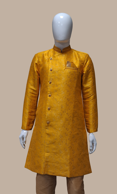 Deep Mustard Embroidered Kurta Set