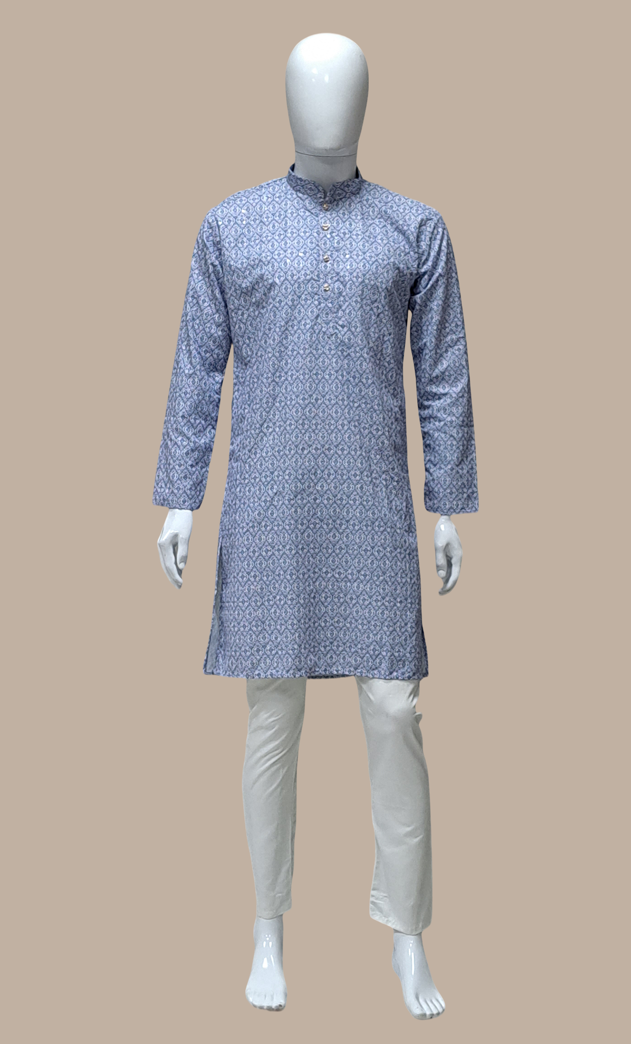 Blue Embroidered Kurta Set