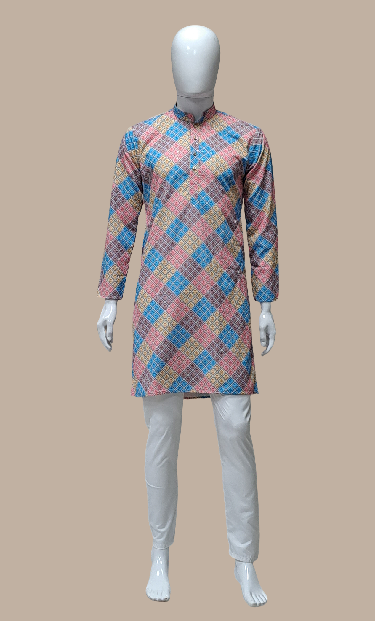 Multi-Colour Embroidered Kurta Set