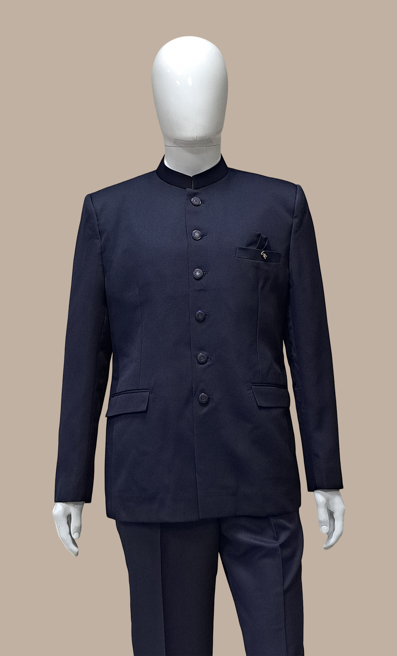 Mens Navy Jodhpuri Set