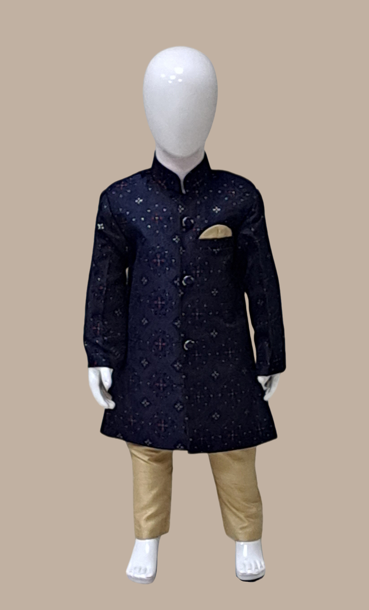 Navy Embroidered Kurta Set