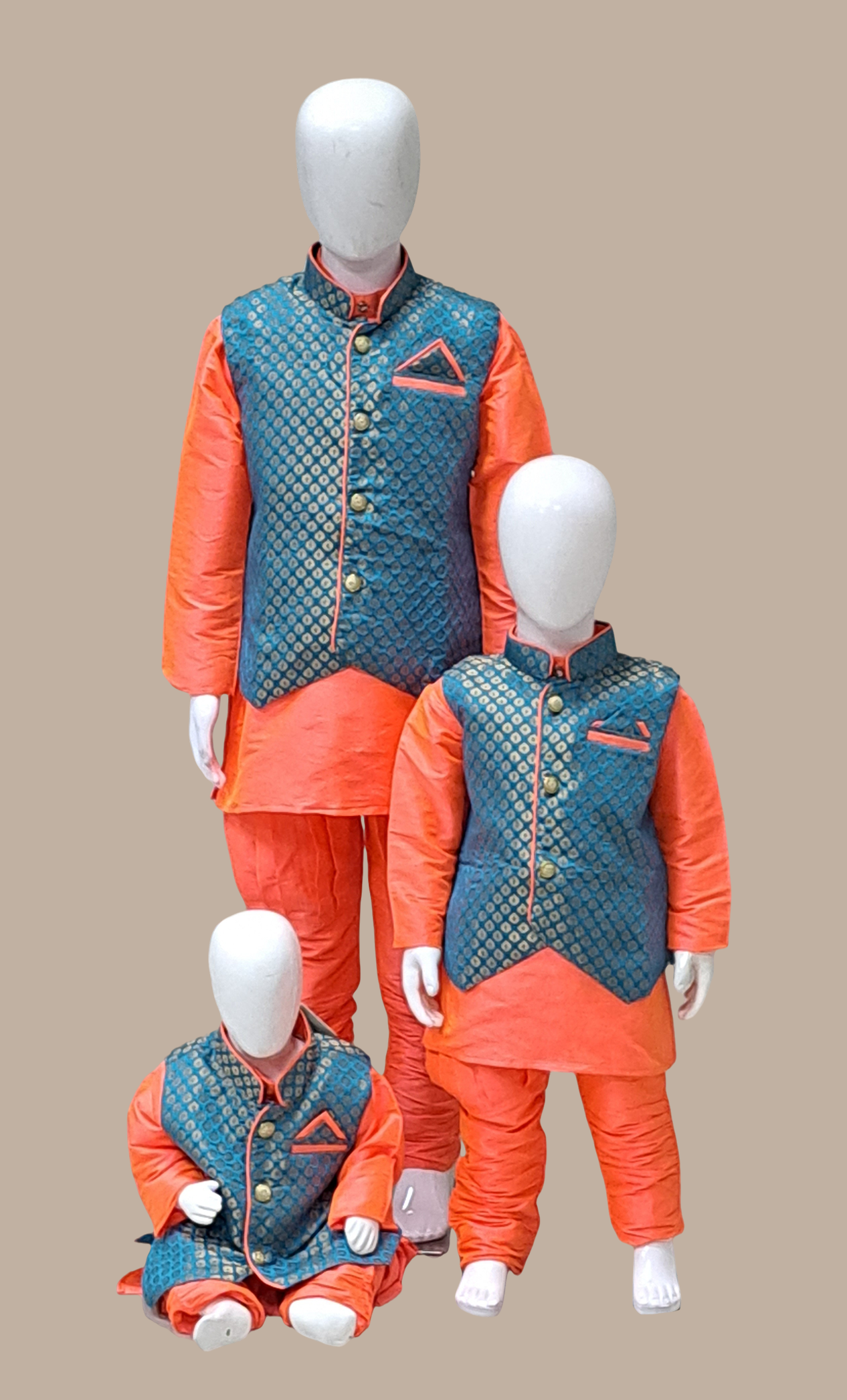 Teal Embroidered Kurta Set