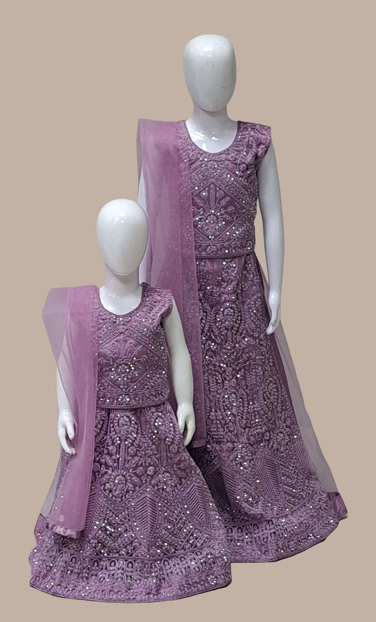 Deep Lavender Embroidered Choli Set