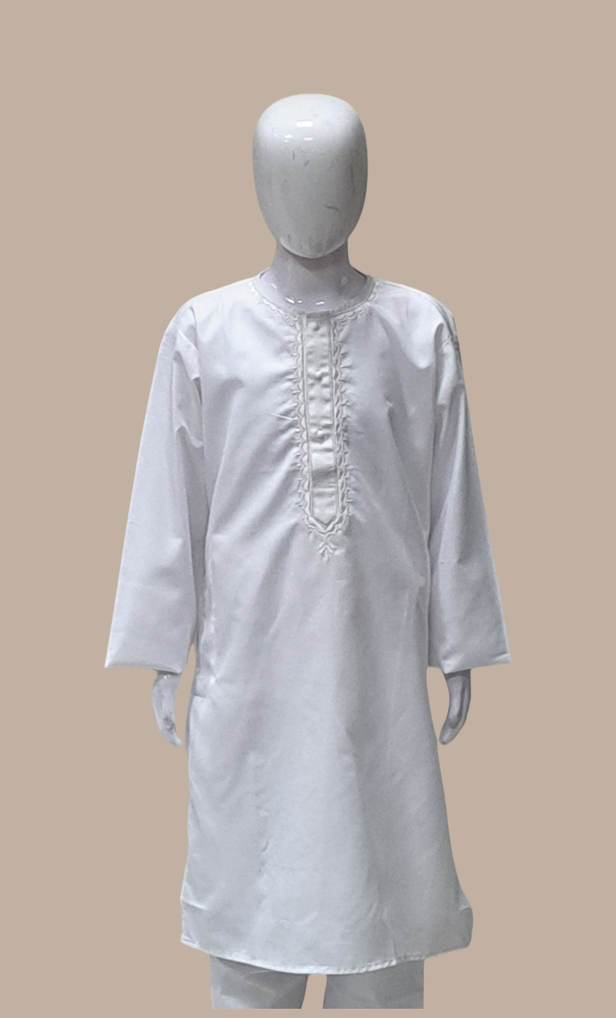 White Embroidered Kurta Set