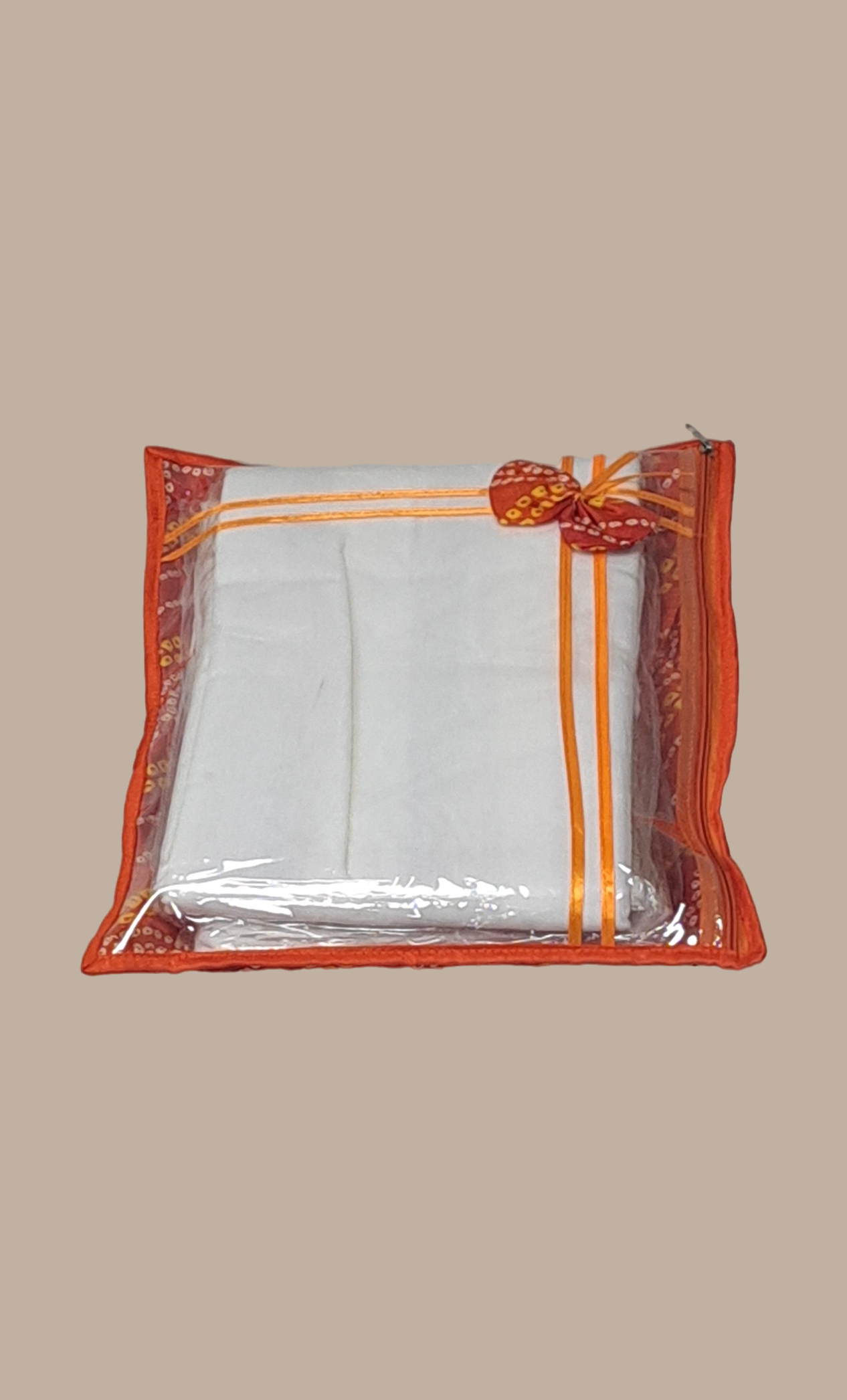 Orange Single Sari Cover