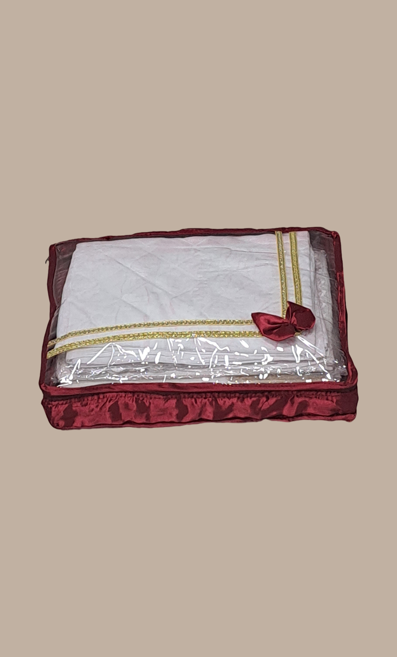 Maroon Double Sari Cover