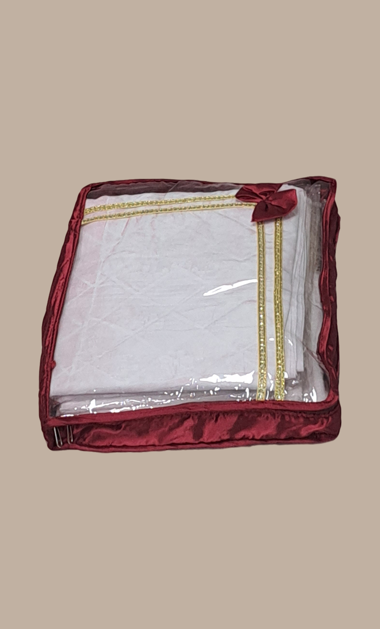 Maroon Double Sari Cover