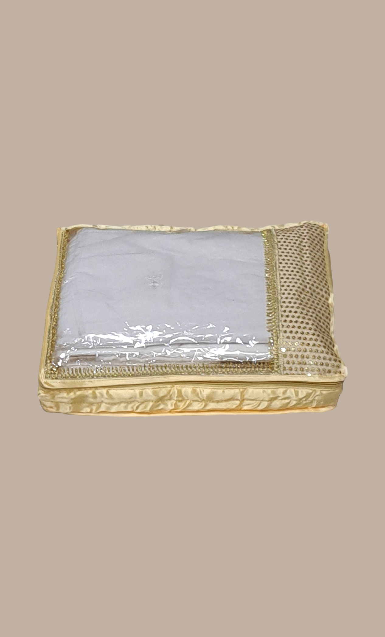 Deep Cream Double Sari Cover