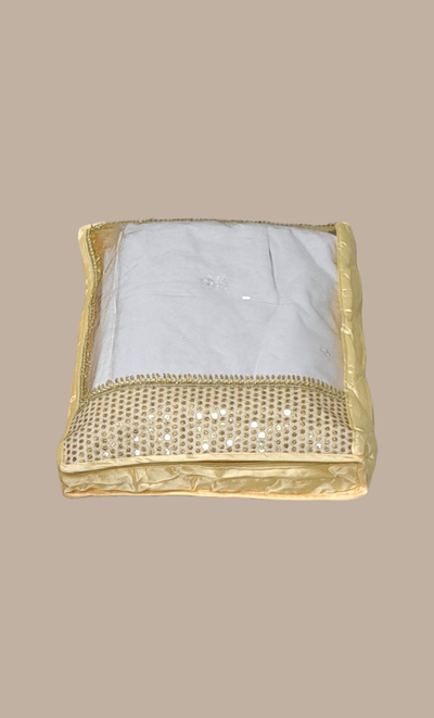 Deep Cream Double Sari Cover